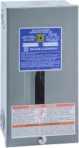 Square D - QO24L70SCP QO 70-Amp 2-Space 4-Circuit Indoor Main Lugs Load Center with Surface Mount Cover