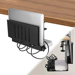 LUKETURE Desk Side Storage,11-4/5" Power Strip Cable Management Tray