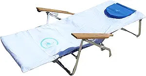 Ostrich Custom Fitted Towel for 3N1 Outdoor Chair, Beach Lounge Cover with Storage Pockets, White - Towel Only - Chair Not Included
