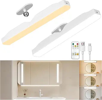 Rechargeable Vanity Mirror Lights, Magnetic Stick On Makeup Lamp Cordless