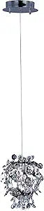 Maxim Lighting Comet 1-Light Mini Pendant | Polished Chrome Finish | Transitional Mini Pendant | Ideal for Kitchen Islands & Breakfast Nooks | Dimmable | 94200BCPC