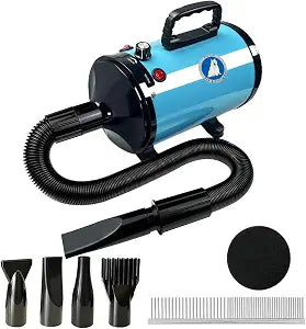Dog Dryer,High Velocity Professional Dog Grooming Dryer,Adjustable Temperature and Speed with 4 Different Nozzles