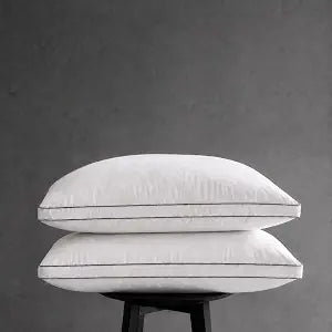 Goose Down Pillow, King Size Set of 1 with 3-Layer Design, Hotel Down Bed Pillow for Side, Back, and Stomach Sleepers, Soft 600 Thread Count Cotton CoverLuxury Hotel Pillows Quality(19" x 35")