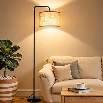 TJOY Floor Lamp, Black Standing Floor Lamp for Living Room with 3 CCT Bulb