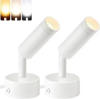 URTOM 2 Pack Dimmable LED Spot Lights Indoor, 3W Floor Uplighting Indoor