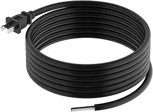 10ft 14 AWG 2-Prong Power Cord, NEMA 1-15P, SJT Heavy Duty