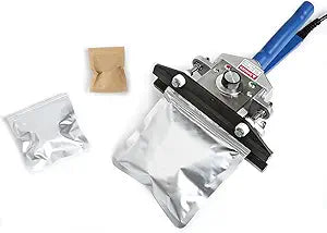 Crimp Heat Sealer, Mylar Bag Sealing Machine for Snack Bags Kraft Paper Bags Food Storage 8" FKR200