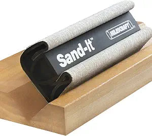 Milescraft 1622 Sand-It Multi-Surface Sanding Block. Sand Flat, Concave, Convex & Round Surfaces or Fit into Tight Spaces. Accepts any  Sheet of Sand Paper. 150 Grit Sand Paper Included