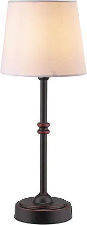 OBright Seraph - Cordless LED Table Lamp with Dimmer, Built-in Rechargeable Battery, 3-Level Brightness, Patio Table Lamp, Bedside Night Lamp, Ambient Light for Restaurant, Oil Rubbed Bronze