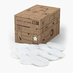 Catit Triple Action Replacement Original Water Fountain Filters, 12 Pack  Official Replacement Filters for Catit Cat Drinking Water Fountains