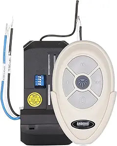 Anderic FAN35T Replacement Remote + Wall Mount works for 3-speed Ceiling Fans + 1-Year Warranty - KUJCE9603, FAN-35T, FCC ID: L3HFAN35T1 (FAN35T KIT)