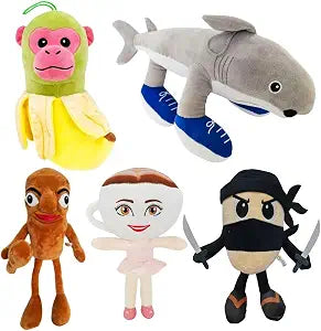 Tralalero SahurPlush  12" Animal Soft Pillow Toy  Funny Tung Tung Meme-Inspired Collectible for Fans 5pcs (Green)