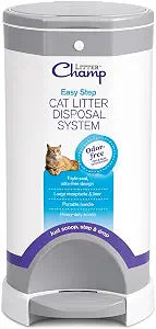 Litter Champ Cat Litter Disposal System, Hands-Free Pedal Trash Can | 4 Gallon Capacity, Triple-Seal Odor Lock, ABS Resin, 21-Ft Refill Liner and Scoop Included, No Assembly
