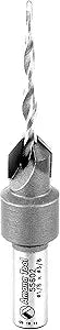 Amana Tool Carbide Tipped 82 Degree Countersink Tapered Drill Bit, 55602, 6 Screw, 3/8 Dia x 1/8 Drill Dia x 5/16 Round Shank