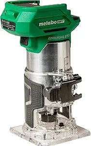 Metabo HPT 18V Cordless Trim Router, Variable Speed 10,000-30,000 RPM, Lightweight Router Design, 1/4-Inch and 3/8-Inch Collets, LED Work Light, Soft Start & Quick Brake, Tool Body Only, M1808DAQ4