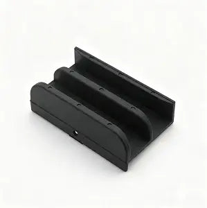 M6219 Sliding Shower Door Bottom Guide for Glass Up to 7/16 Inches Thick,3 in Length, 1/2 in Width Shower Sliding Door, with Screws Plastic Track (Black, 1-Pack)