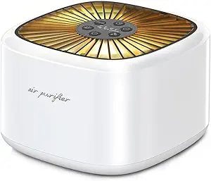 BeOkay Air Purifier Negative Oxygen Ion for Home HEPA Filter 5 Layers Filtration 3 Fan Modes Purifiers Ultra Quiet 20dB Sleep Mode 12 Color Lights 10 Brightness 3 Timers Adjustable for Bedroom Office