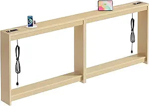 FAVOOSTY 78.8" Sofa Tables Narrow Long Console Table Behind Sofa for Living Room Hallway Entryway Entry Accent Table with Storage for Entrance Small Space, Natural