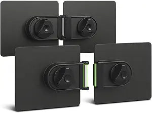 2-Pack Universal Magnetic Monitor Connection Bracket Compatible with All Computer Monitors Curved and Flat Screen Adjustable Magnetic Monitor Alignment Tool with Strong Adhesive