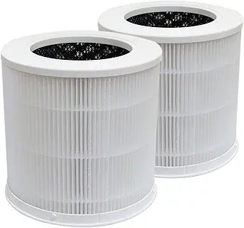 PUREBURG Replacement Filter Compatible with Xiaomi 4 Compact Smart Air Purifier, 2-Pack H13 HEPA 3-Stage Filtration Activated Carbon 2-in-1