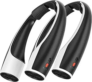Rohent 2-Pack Hands-Free Neck Fan - 4000mAh USB-C Rechargeable with Turbo Cooling Ultra-Quiet 4 Speeds 360┬░ Airflow for Travel Outdoors (Black)