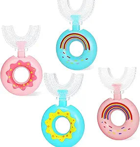 newrichbee 4 Pack Toddler Toothbrush U Shaped for 2-8 Years Old (4 Pack)
