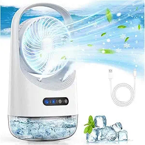 BAIWU Portable Air Conditioners Mini Air Conditioner with 120┬░ Autorotation,Air Conditioner with 7-color night light and force 3 winds, Air Cooler with Office, Bedroom, Room, Home & Camping, CF125