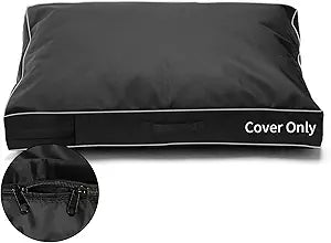 COSHNIBI Dog Bed Covers Replacement Washable,Waterproof Dog Bed Cover with Zip and Carry Handle for Dog/Cat 54''Lx44''Wx4''H-Black