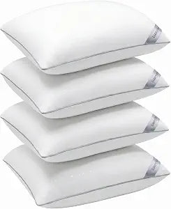 Standard Size Bed Pillows for Sleeping Set of 4,4 Pack Great Support Luxury Hotel Pillows for Side,Stomach and Back Sleepers(4 Pack)