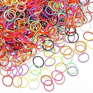1000 Mini Rubber Bands Soft Elastic Bands for Hair Braids Hair (Vibrant Color)