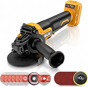 Cordless Angle Grinder for DEWALT MAX 20V Battery, 4-1/2" Power Brushless Cut Off Tool with Safe Paddle Switch, 3 Variable Speed, Metal Cutting Grinding Polishing Accessories, Tool ONLY