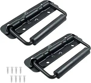Black Spring Loaded Case Handles, 2Pcs, 122mm / 4.82"