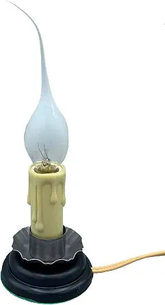 Creative Hobbies Rustic Country Candle Lamp, 5 in, On/Off Switch, Metal Trim, Plug-in
