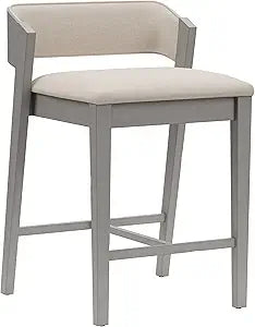 Hillsdale Dresden Wood Counter Height Stool, Distressed Gray