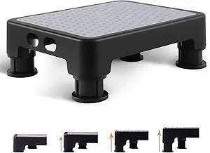 CHIKILLA Adjustable Step Stool for High Beds and Cars, 650lb Heavy Duty Bed Step for Elderly, Non-Slip Mobility Platform for Bathtub, Kitchen, SUV, 4 Height Levels 3.4-5.4" Portable Stair Assist, Gray