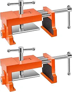 Cabinet Clamps, Professional Wood Joinery Alignment Tool, Adjustable Panel Clamping System for Cabinet Building, 4-Point Positioning Clamps, 2 Pack, Orange