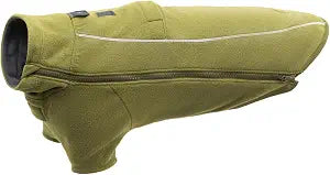 Ruffwear, Climate Changer Fleece Dog Jacket, Sleeved Silhouette for Core Heat, QuickDry Fleece, FullLength Zip, Front & Back Leash Portals, Reflective Trim, Cedar Green, Medium