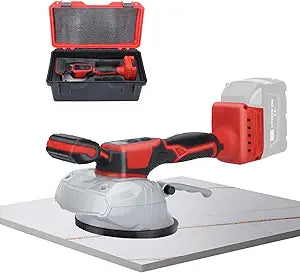 Tile Vibration Leveling Machine Compatible with Milw-auke 18V Battery, Cordless Tile Vibration Machine Installation Tool 150W Tiler Vibrator Tool with 8 Speed Suction Cup Digital Display (No battery)