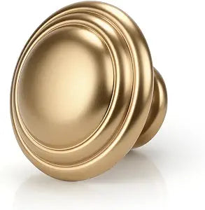 Warm Gold Dresser Drawer Knobs,Brass Kitchen Cabinet Knobs,12 Pack