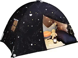 Sumbababy Large Teepee Tent for Kids - Tent Indoor Kids Teepee Tent for Boys & Girls - Kids Play Tent Inside Canopy Bed for Playroom Gift Toys (Black Galaxy)