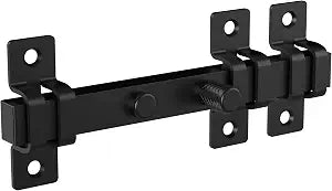 National Hardware Industrial Gate Slide Latch, 7.8", Steel, Black