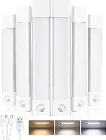 EZVALO 11.8'' Motion Sensor Closet Lights,Under Cabinet Lighting, 6 Pack