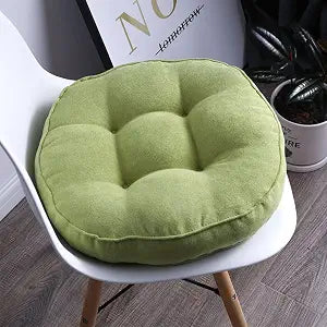 vctops Round Chair Pad Seat Cushion Solid Color Soft Chair Pads Comfy Velvet Cushion Pillow for Kitchen Dining Office Chair Kids Reading (Green,Diameter 16")