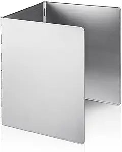3 Sided Splatter Guard, Anti Splatter Shield Stainless Steel Oil Splatter Guard for Stove Top, Foldable Grease Splatter Screen