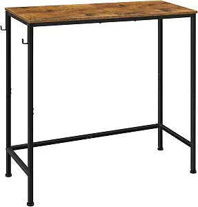 NOVIMANGO Narrow Entryway Console Table, for Hallway, Rustic Brown