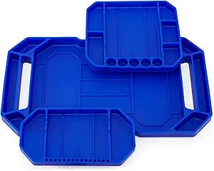 3pcs Large Non-Slip Flexible Silicone Tool Tray, Mechanic Tool Mat, Tool Organizer, Tool Storage, Tool Holder, Grip Mats, No Magnets, Christmas Day Gift for Men, Fathers Day Gift