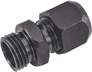 Starrett Steel Dial Indicator Split Collet - 1/2-20NF Thread Size, 9/32" Thread Length, .375" Diameter Through Hole for Indicator Stem, Black Finish - 25SC38