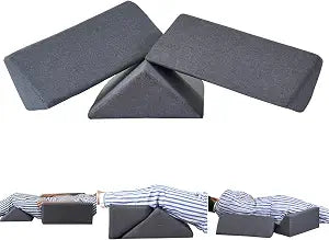 Saula 3 in 1 Flexible Bed Wedge Pillow for After Surgery Side Sleeper, Triangle Bed Wedges & Body positioners Set for Body/Lumbar Support,Knee Evevate and Bed Sore Relief
