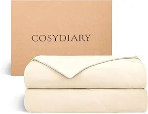 Cooling Comforter, Blanket for Hot Sleepers, All Season Bedding to Keep Cool for Night Sweats, Breathable Lightweight Blanket, (Cooling Beige Yellow, King/Cali King (106"x90"))