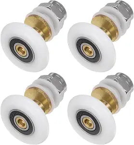 uxcell Shower Door Roller Runner Wheel 27mm Diameter Replacement Part Bathroom Glass Shower Sliding Door Runner Roller, (1 Set 4pcs)